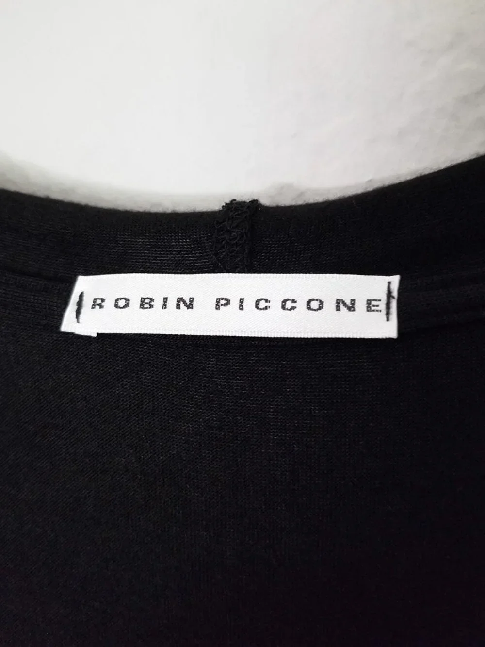 NEW Robin Piccone Black V-Neck Wrap Drawstring Hooded Dress Swim Cover-Up M $125